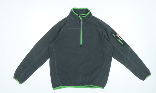 Berghaus Men’s Grey Fleece Sweatshirt M 1/4 Zip Outdoor Walking Top
