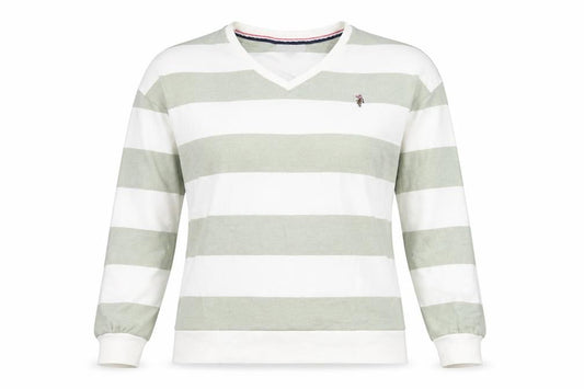 Womens UK 10 Regular U.S. Polo Assn. Green Pullover Sweatshirt