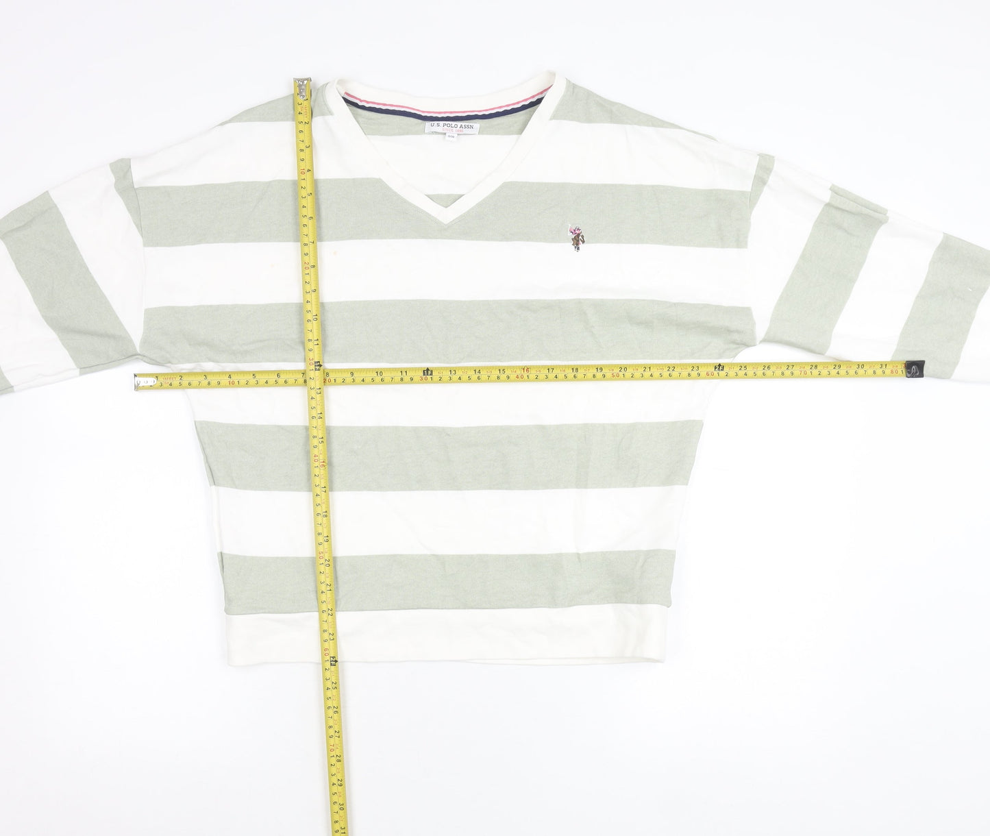 Womens UK 10 Regular U.S. Polo Assn. Green Pullover Sweatshirt