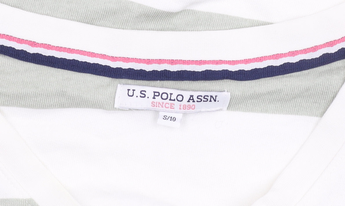 Womens UK 10 Regular U.S. Polo Assn. Green Pullover Sweatshirt