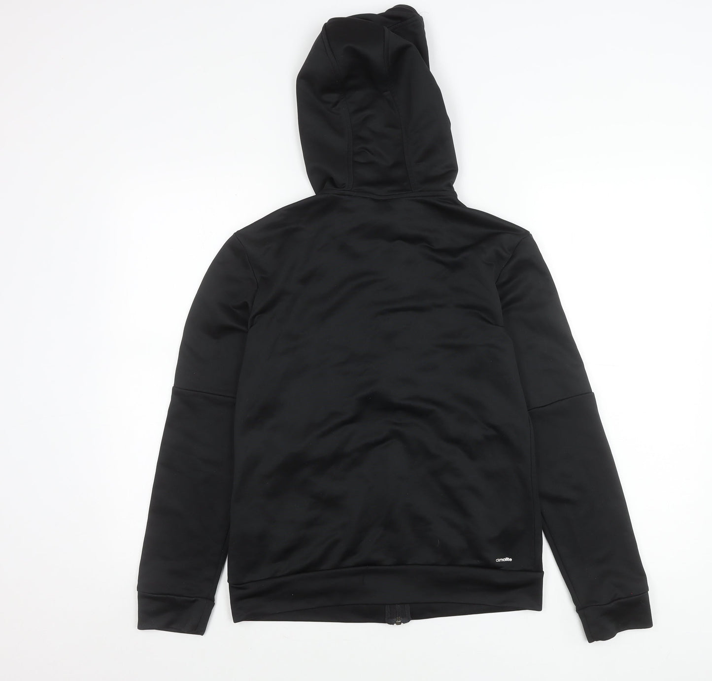 Adidas Womens Black Size 12 Hooded Full Zip Sports Jacket