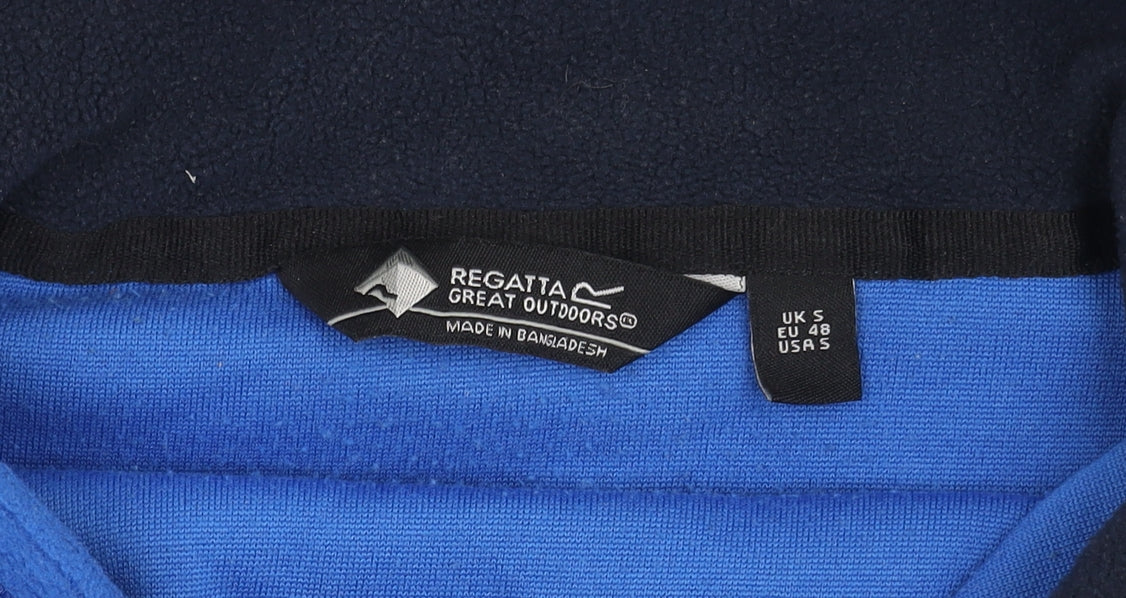 Regatta Mens Blue Small Pullover Fleece Sweatshirt 1/4 Zip Outdoor