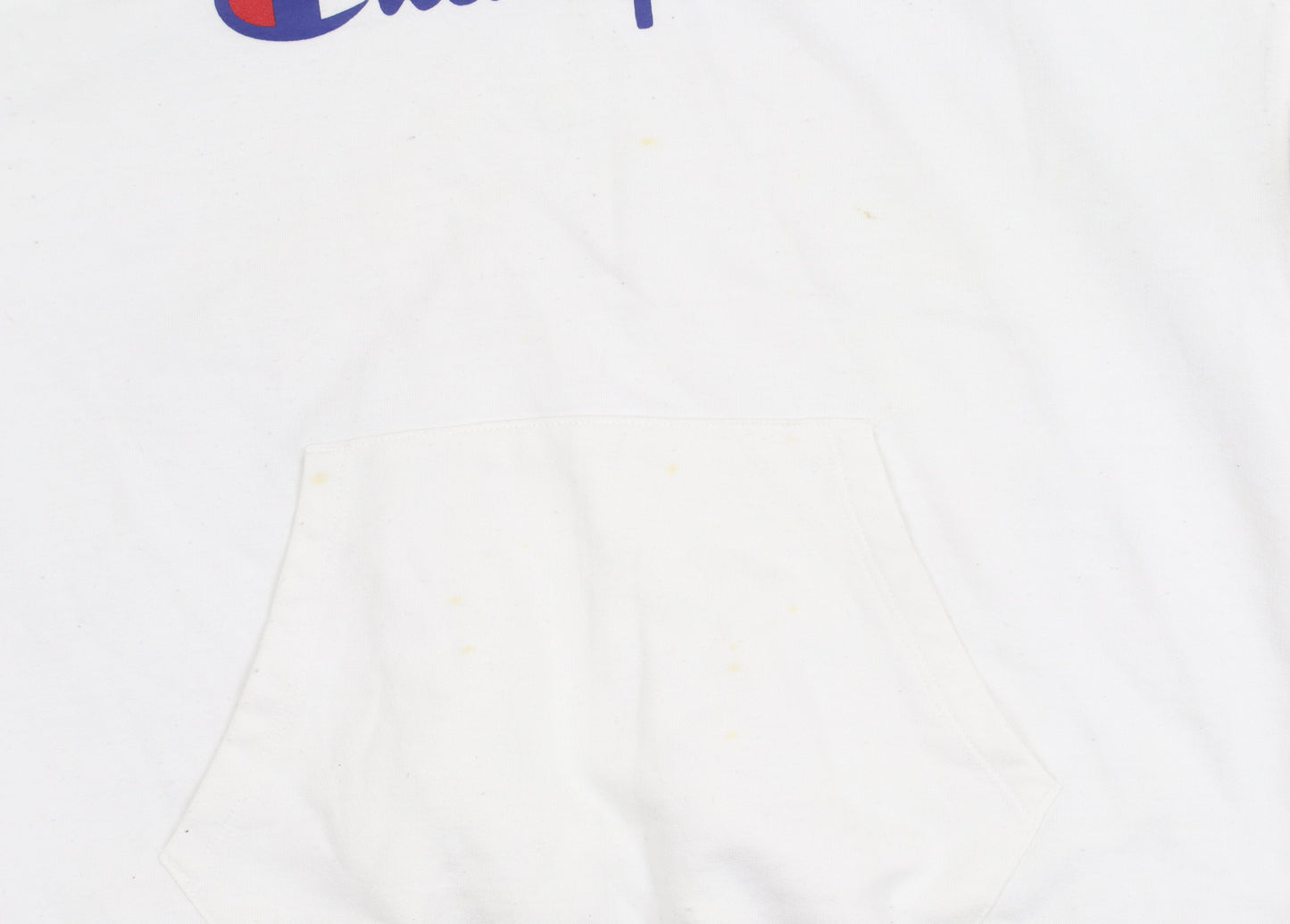 Champion Womens White Pullover Hoodie Small Logo Sports Casual