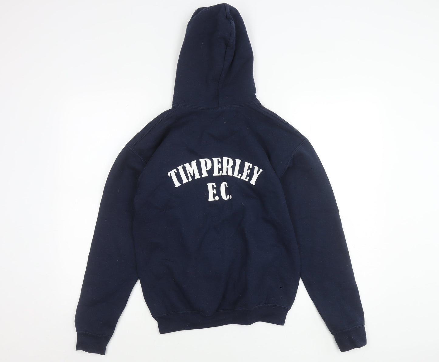 Gildan Boys XL Blue Pullover Hoodie Timperley FC Football Sportswear