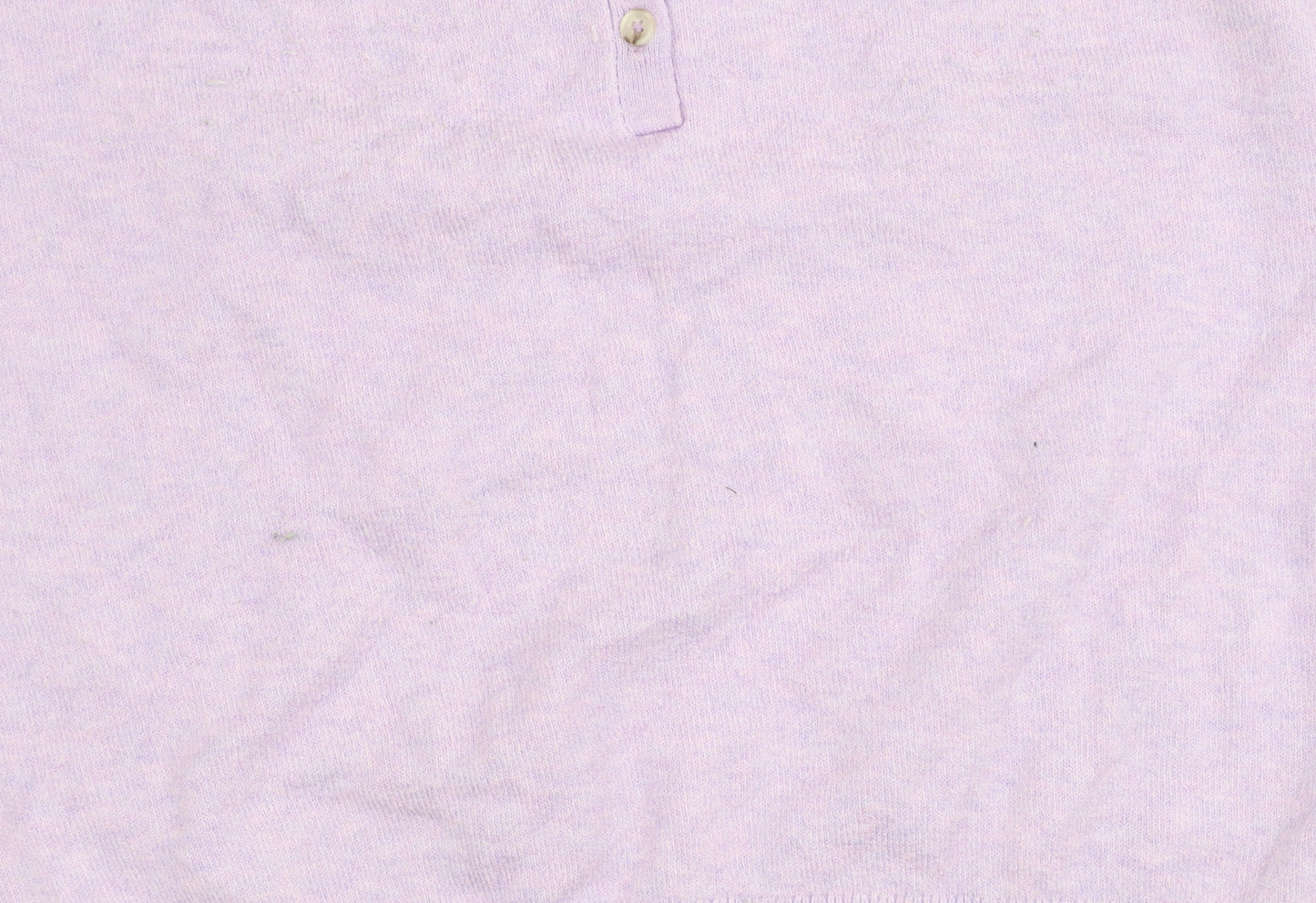 Marks and Spencer Womens Purple Henley Jumper M Long Sleeve Knit