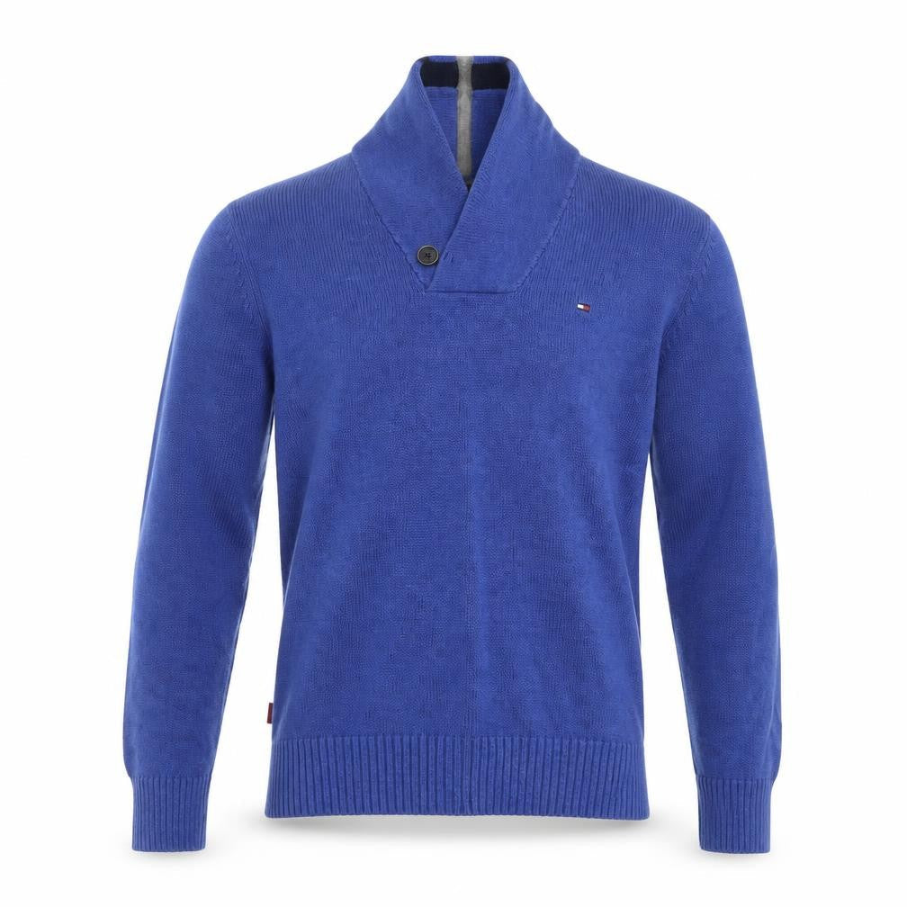 Tommy Hilfiger Men’s Blue Cotton Pullover Jumper S Long Sleeve