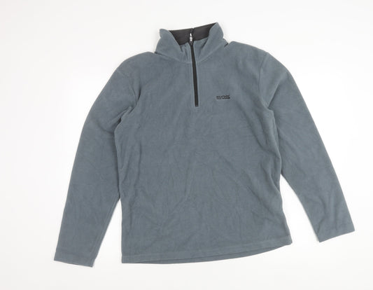 Regatta Mens Grey Fleece Sweatshirt M 1/4 Zip Pullover Outdoor