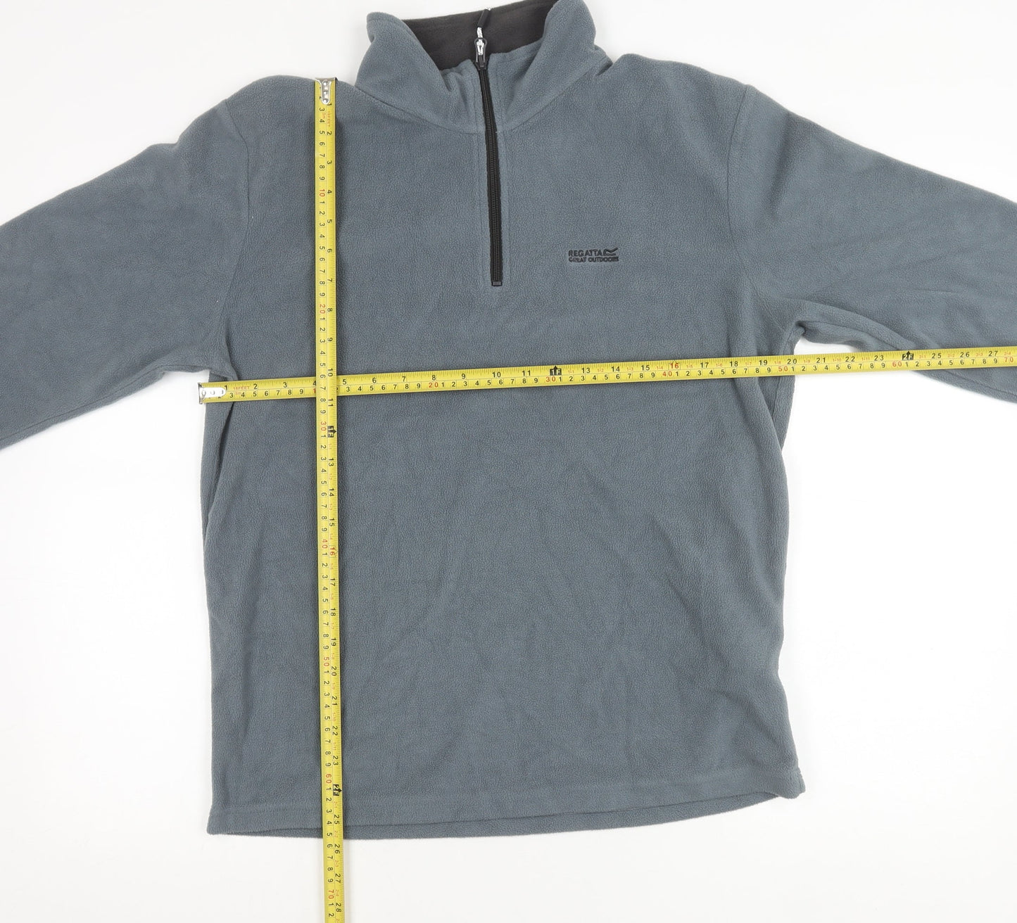 Regatta Mens Grey Fleece Sweatshirt M 1/4 Zip Pullover Outdoor