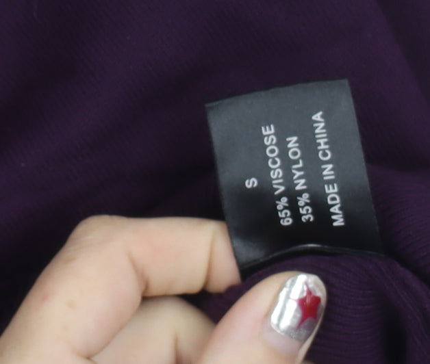Linea Women’s Purple Mock Neck Full Zip Jumper Size S