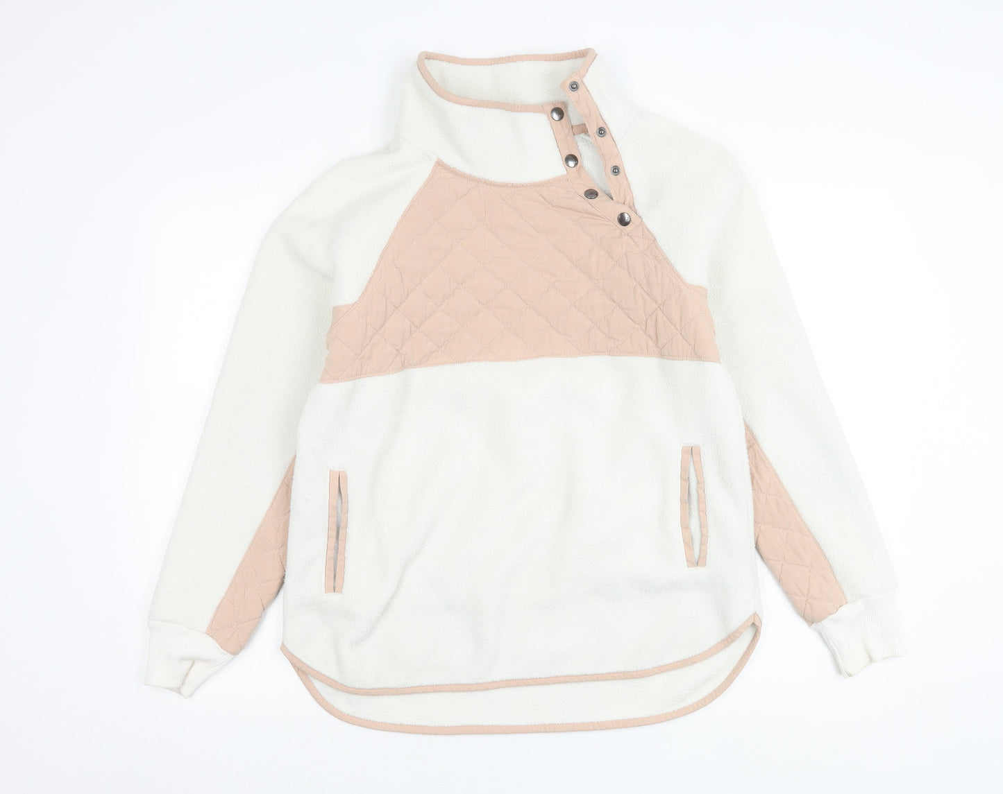 Abercrombie & Fitch Women’s Ivory Quilted Pullover Sweatshirt M