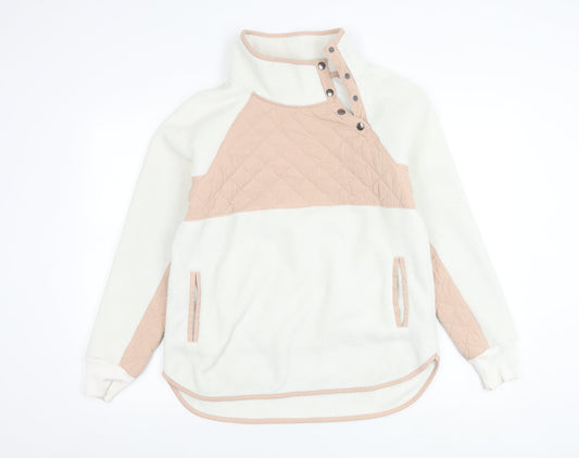 Abercrombie & Fitch Women’s Ivory Quilted Pullover Sweatshirt M