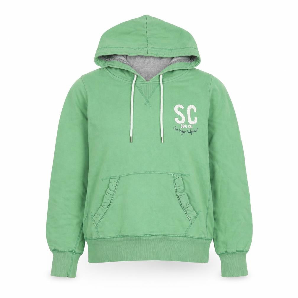 SoulCal Womens Green Pullover Hoodie Size 12 Cotton Blend