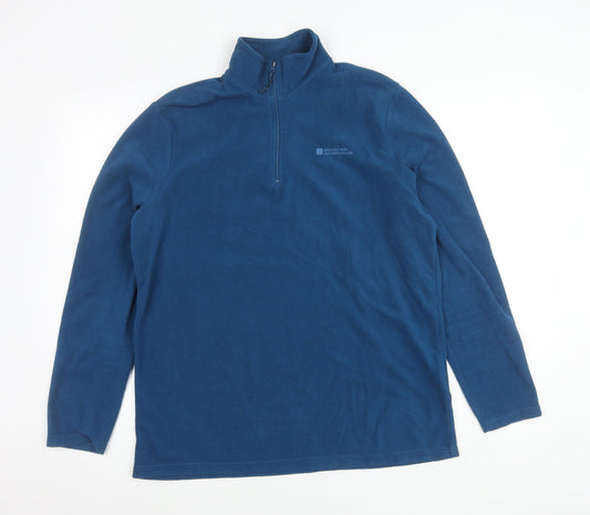 Mountain Warehouse Men's Blue M Fleece Pullover Sweatshirt 1/2 Zip