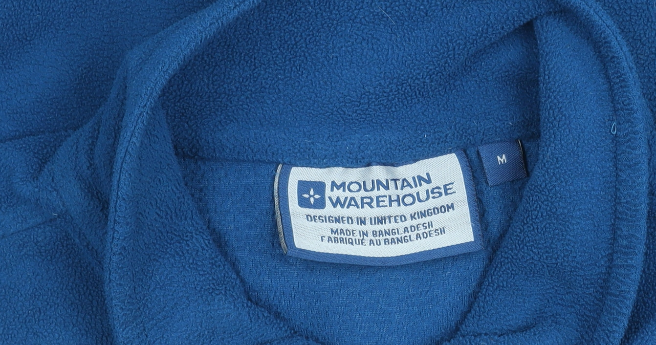 Mountain Warehouse Men's Blue M Fleece Pullover Sweatshirt 1/2 Zip