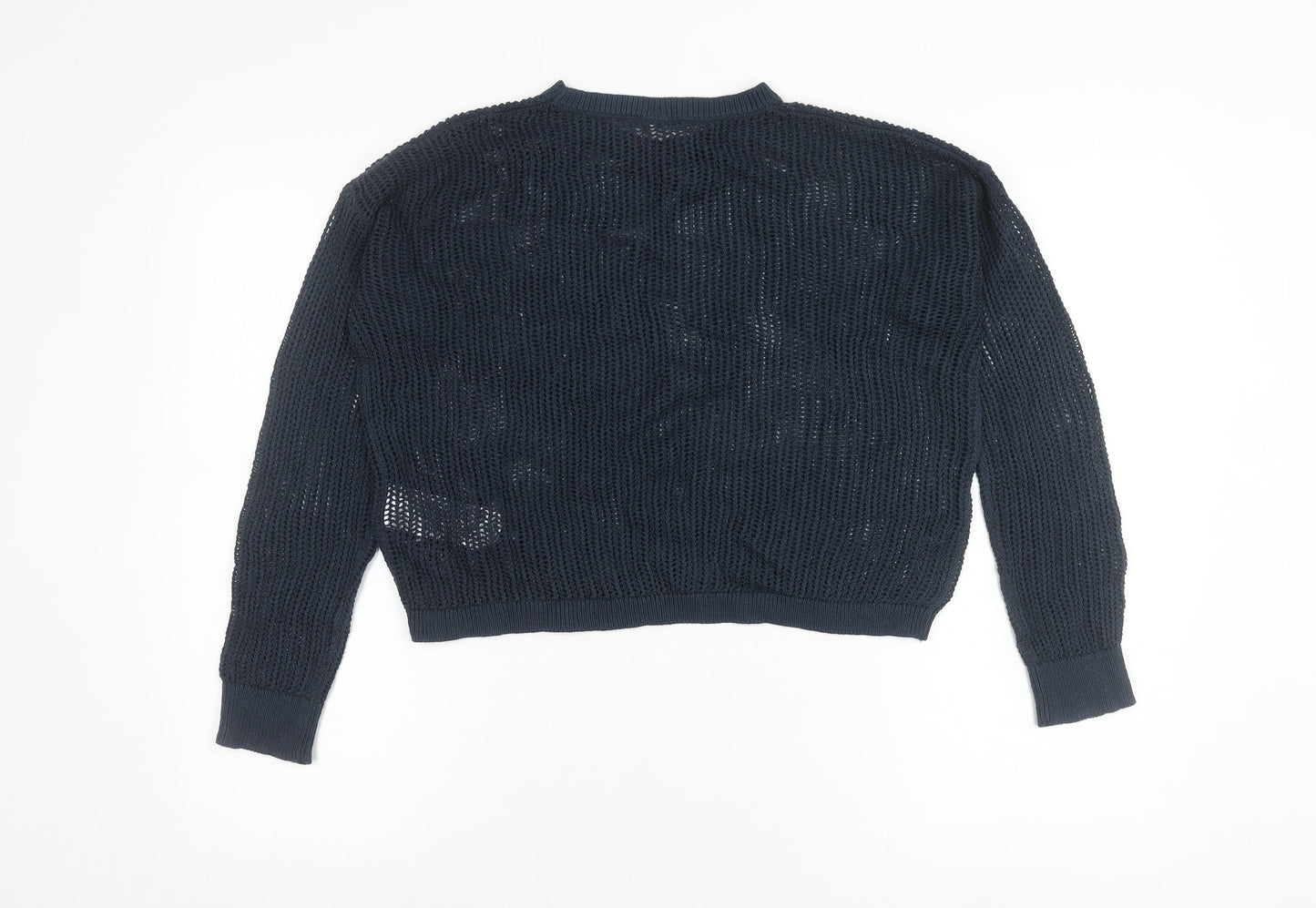 Uniqlo Women’s Blue Open-Knit Pullover Jumper Size S