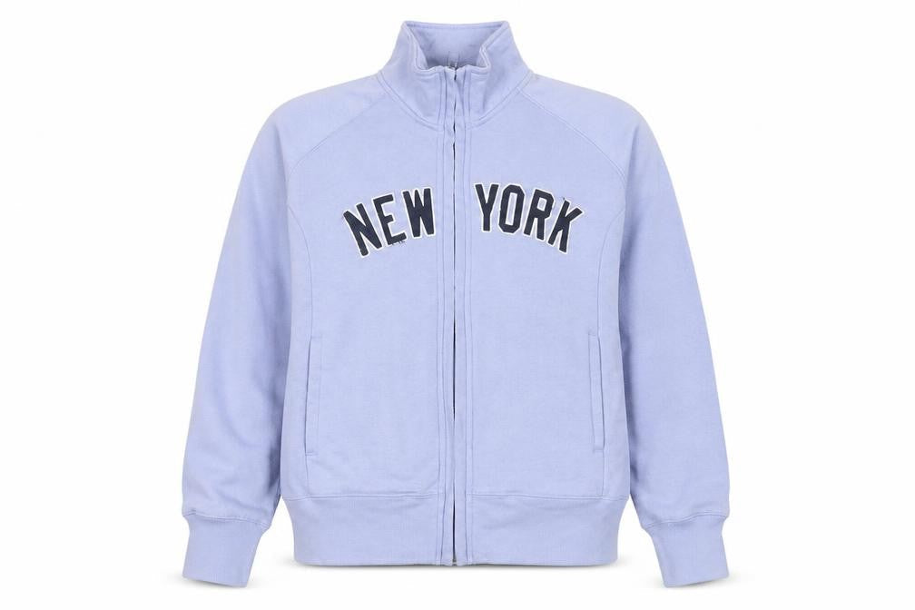 Front view of New York girls’ blue track jacket, size 14, years full zip casual sportswear