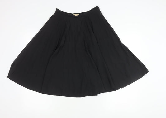 Burberry Women Black Size 6 Midi Pleated Skirt Polyester Chiffon