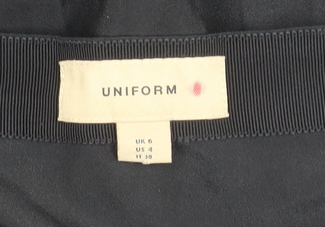 Burberry Women Black Size 6 Midi Pleated Skirt Polyester Chiffon