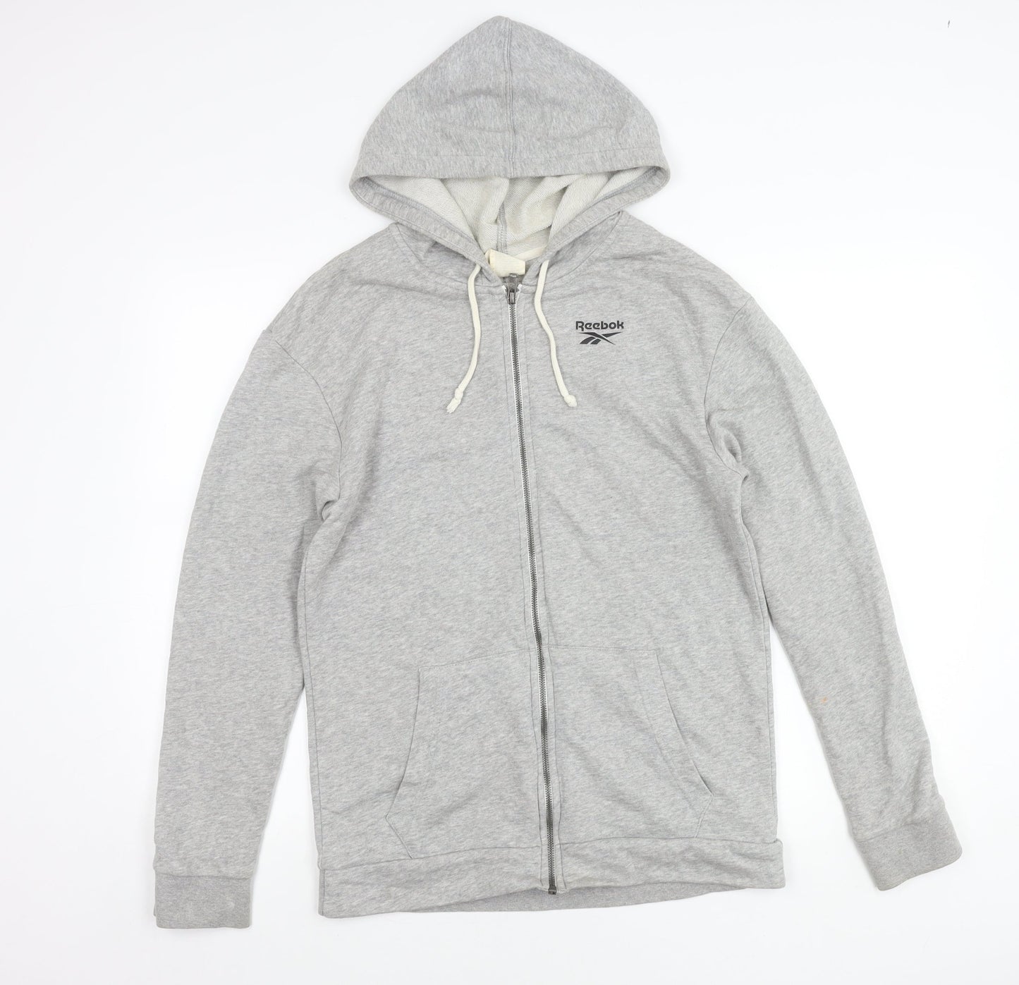 Reebok Men’s Grey Small Full Zip Hoodie Jacket Casual Sports