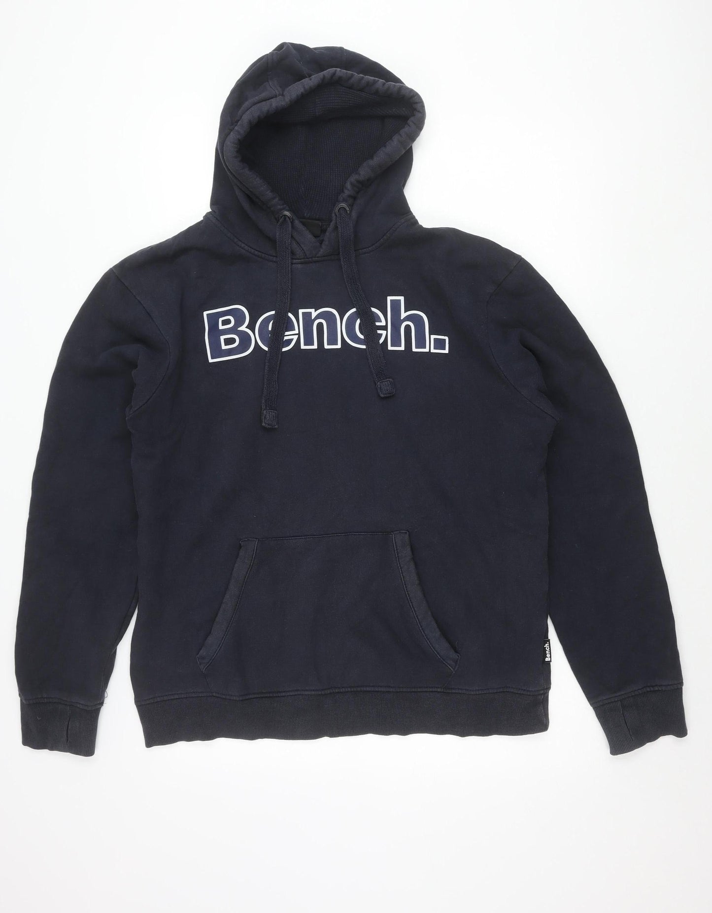 Bench Mens XL Blue Pullover Hoodie Logo Graphic Hooded Sweatshirt