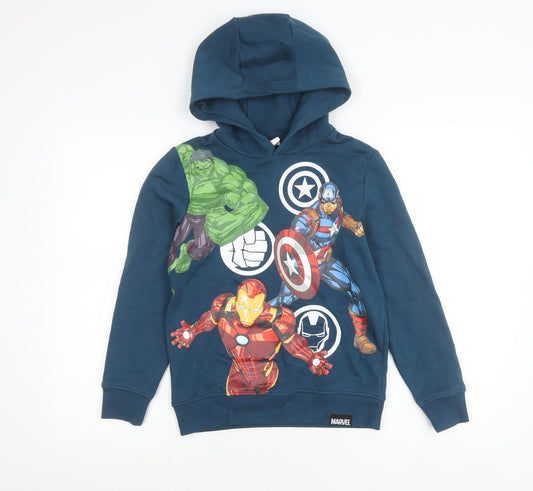 Next Marvel Boys Blue Pullover Hoodie 10 Years Hulk Iron Man Captain America