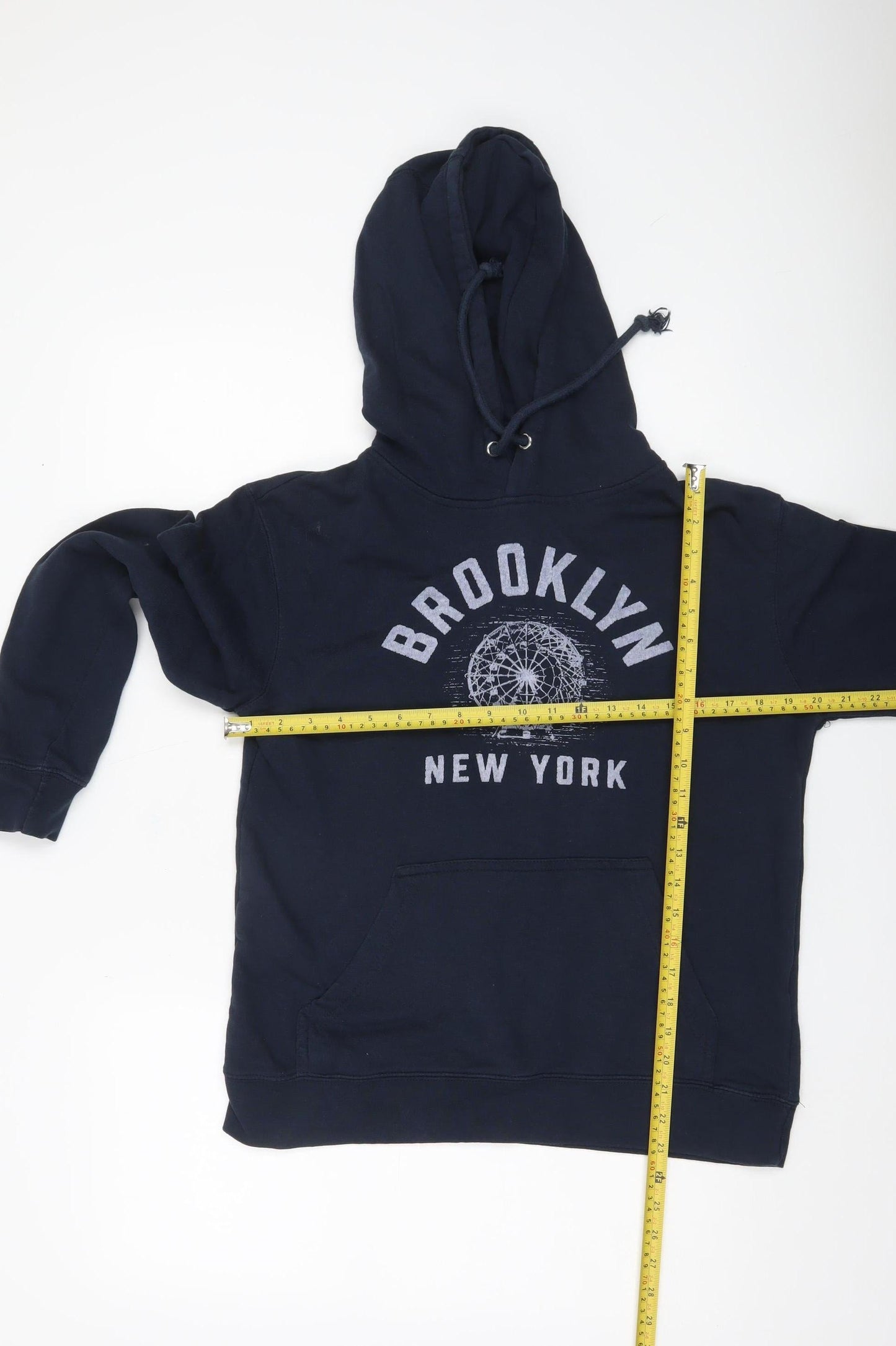 Lane Seven Men’s Blue Pullover Hoodie S Brooklyn Graphic Hooded Sweatshirt