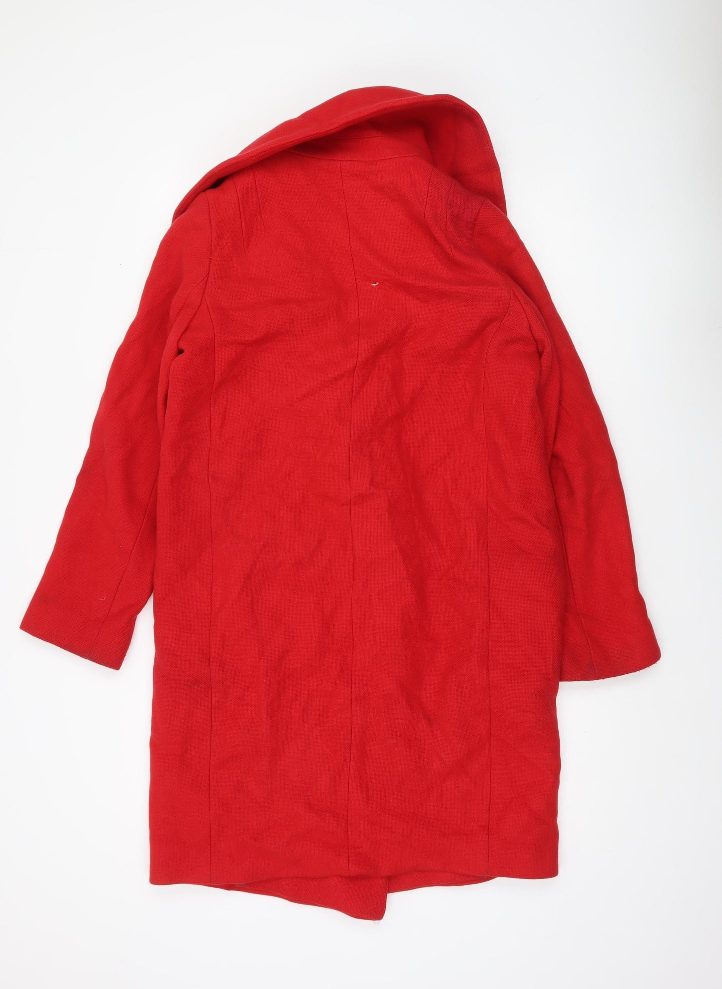 Jaeger Women’s Red Wool Blend Mid-Length Coat UK 10