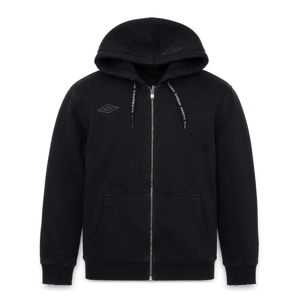 Mens UK M Regular Umbro Black Full Zip Hoodie