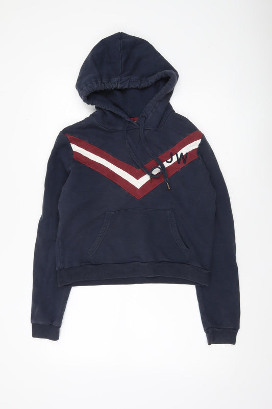 Jack Wills Women’s Blue Pullover Hoodie Size 10 Regular Fit Logo