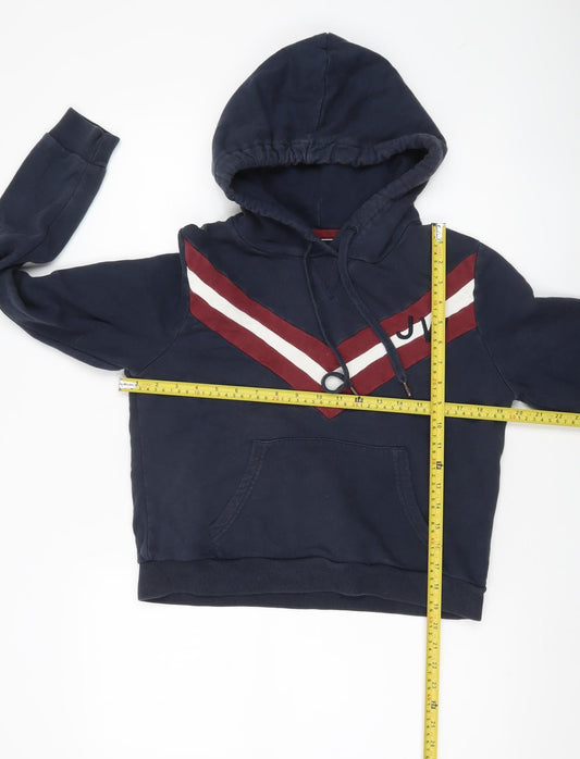 Jack Wills Women’s Blue Pullover Hoodie Size 10 Regular Fit Logo