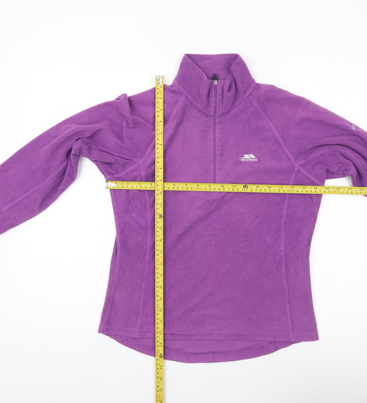 Trespass Womens Purple M Fleece 1/4 Zip Pullover Sweatshirt Hiking
