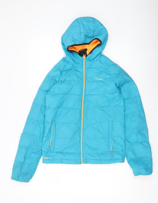 Dare 2b Boys Blue Hooded Puffer Jacket Age 13 Insulated Winter Coat