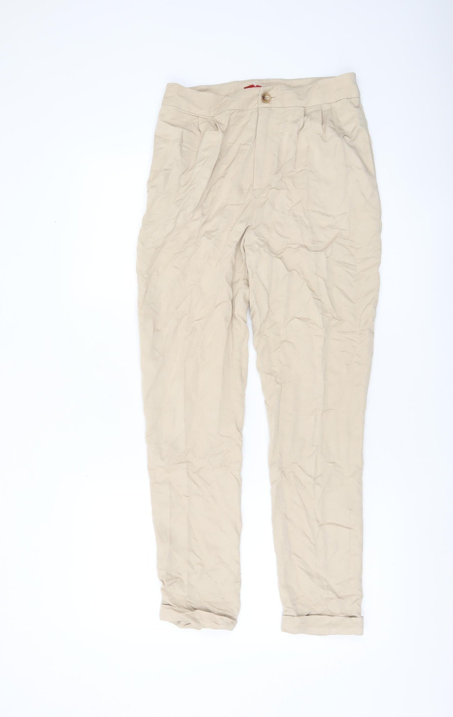 L.K. Bennett Women’s Beige Chino Trousers Size 6 Regular Fit