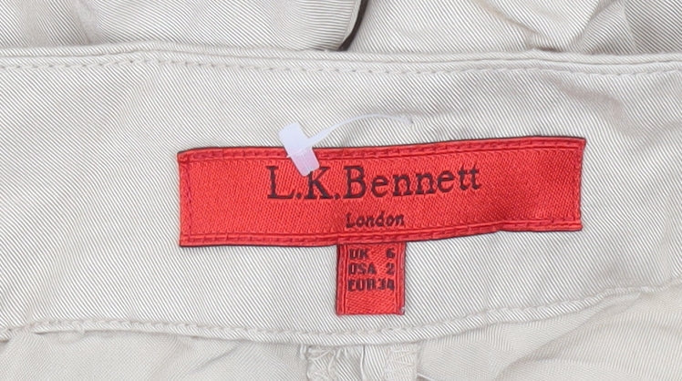 L.K. Bennett Women’s Beige Chino Trousers Size 6 Regular Fit