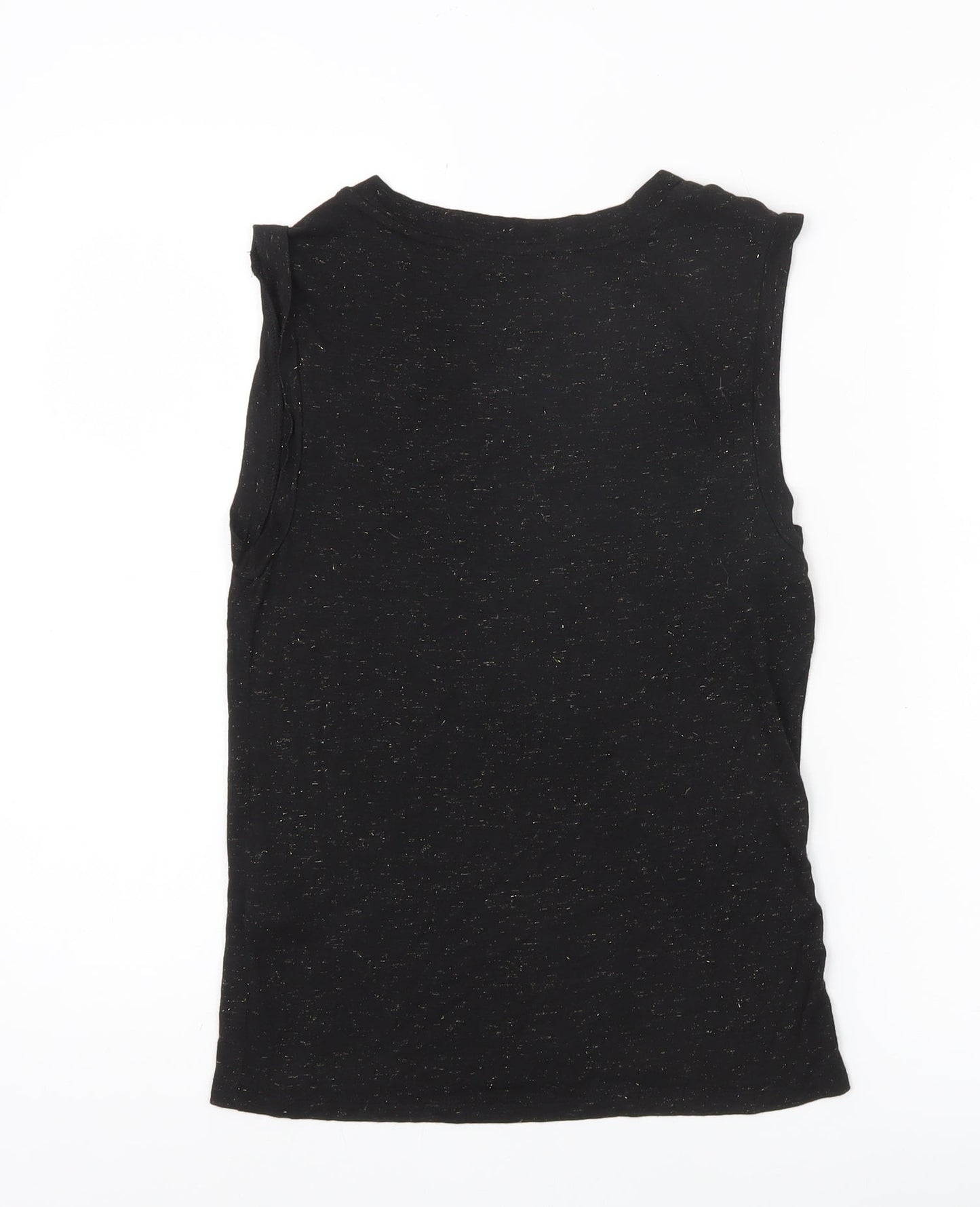 AllSaints Womens Black Medium Tank Top Sleeveless Viscose Blend