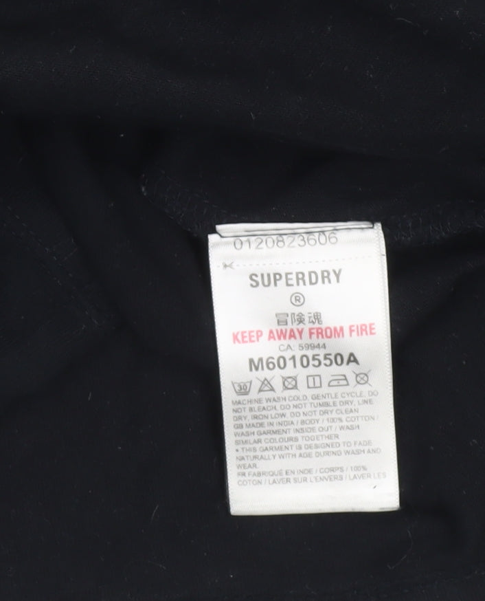Superdry Men’s Black XL Long Sleeve Cotton Casual Shirt
