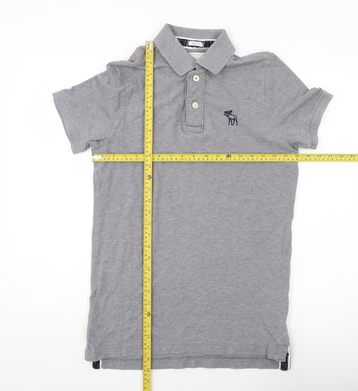 Abercrombie & Fitch Men’s Grey Slim Fit Polo Shirt Size M