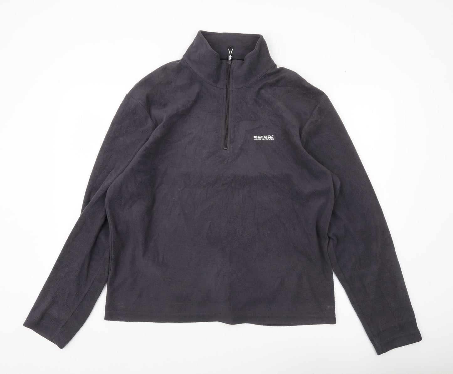 Regatta Mens Grey Fleece Sweatshirt XL 1/2 Zip Outdoor Layer