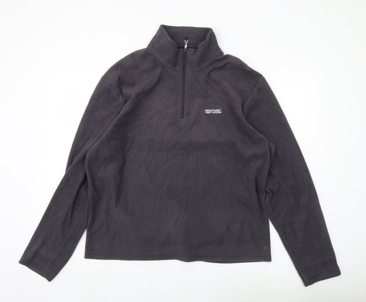 Regatta Mens Grey Fleece Sweatshirt XL 1/2 Zip Outdoor Layer