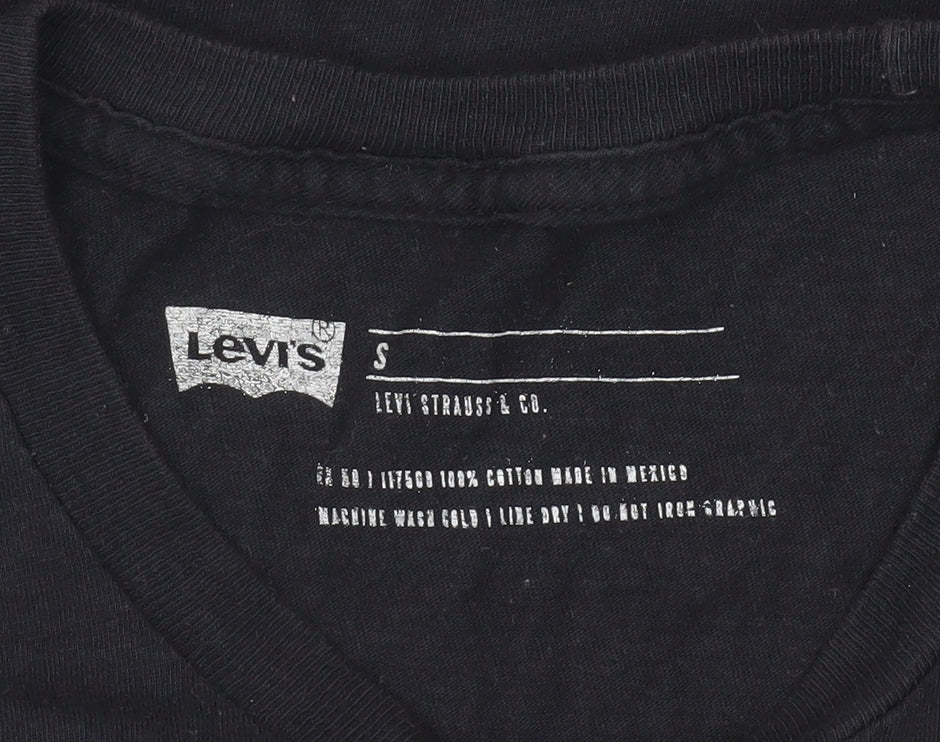 Levi's Men's Black Small Graphic Print T-Shirt Classic Logo