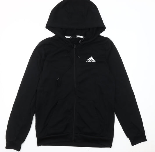 Adidas Men’s Black Full Zip Hoodie Size M Sports Climalite