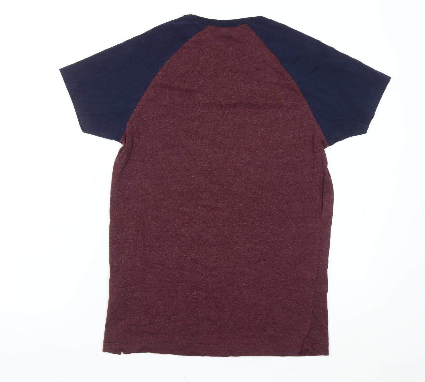 French Connection Men’s Red & Blue Colourblock T-Shirt Size M