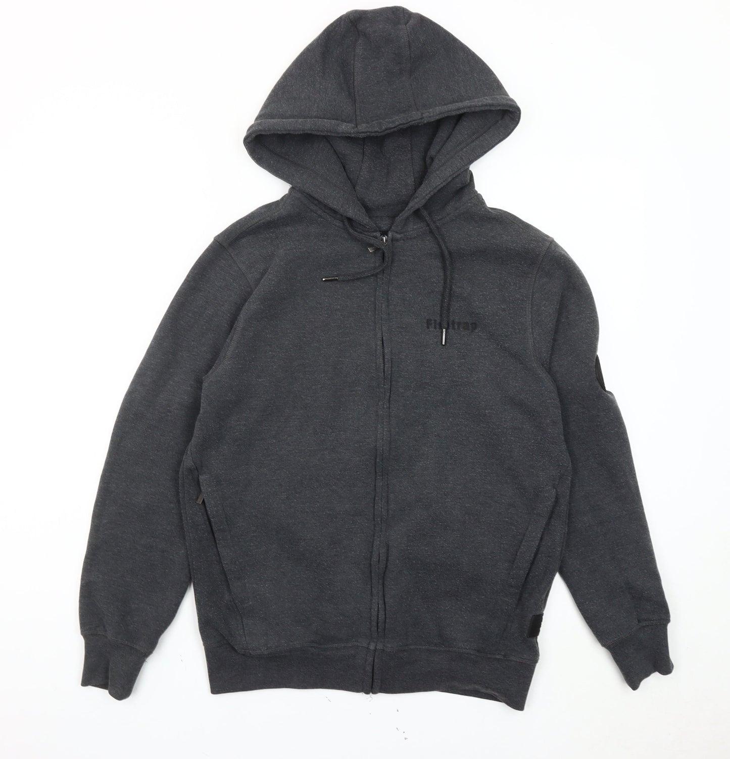 Firetrap Men’s Grey Full Zip Hoodie Size S Regular Cotton Blend