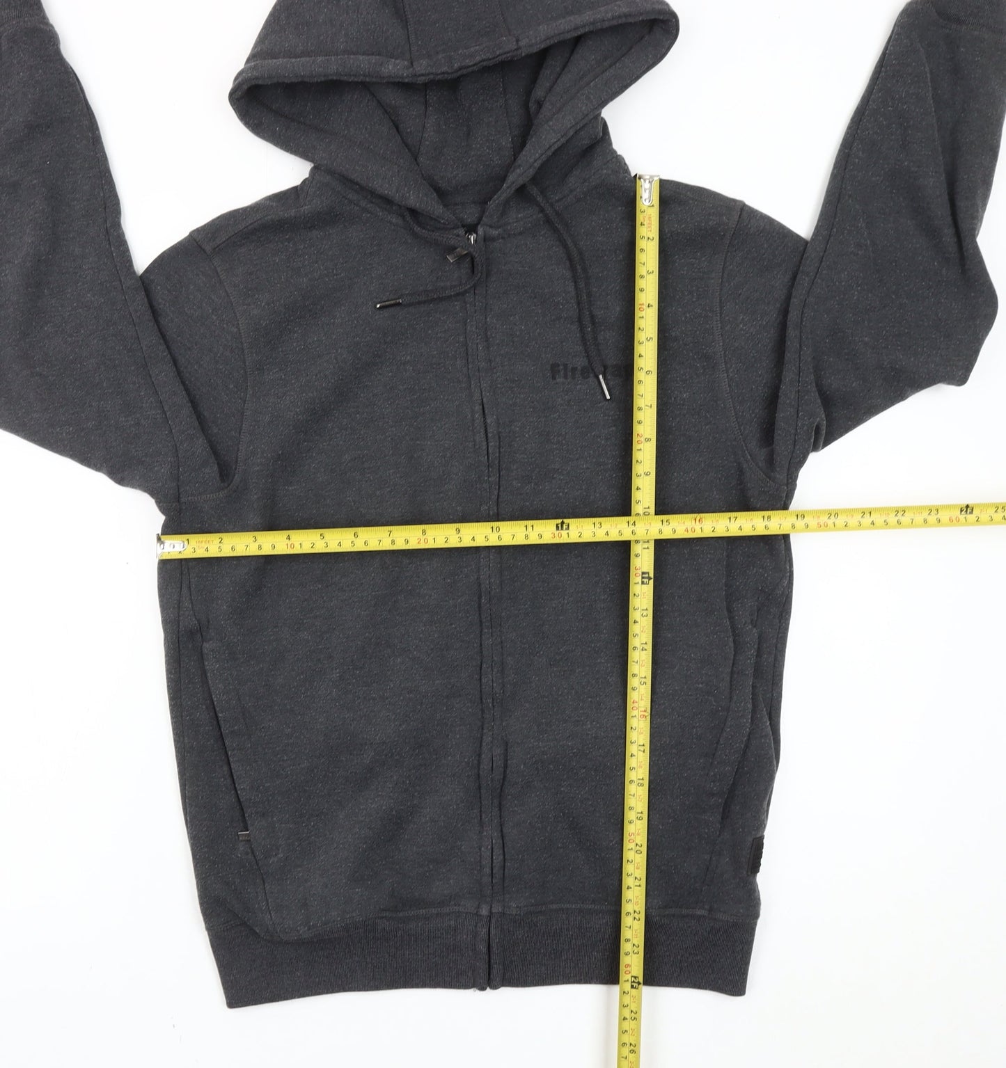 Firetrap Men’s Grey Full Zip Hoodie Size S Regular Cotton Blend