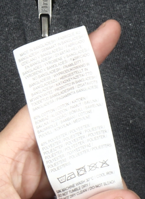 Firetrap Men’s Grey Full Zip Hoodie Size S Regular Cotton Blend