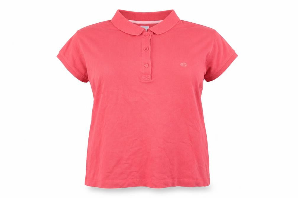 Womens UK Size XL Champion Red 100% Cotton Polo
