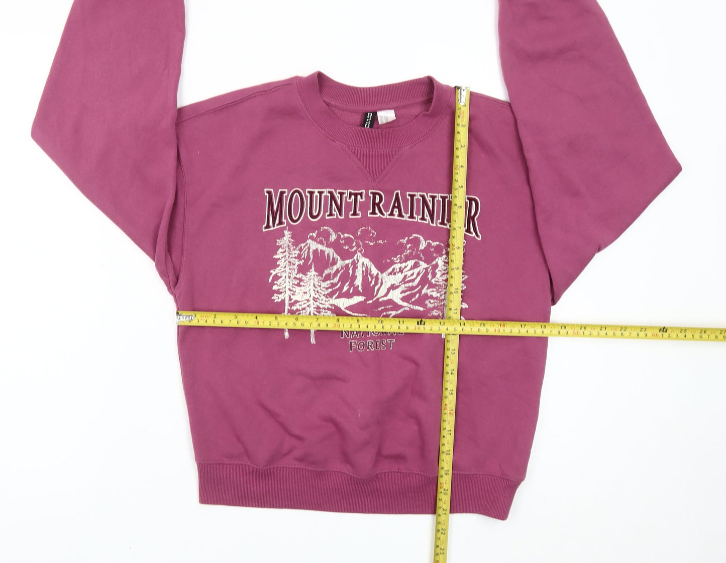 H&M Divided Women’s Purple Graphic Sweatshirt XXS Cotton Blend