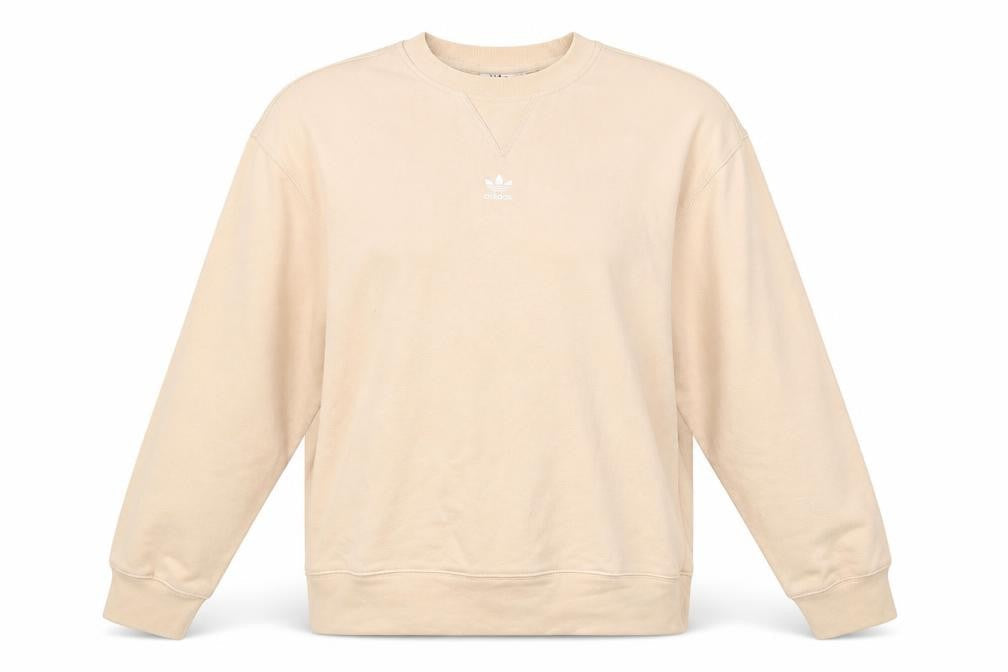 Womens UK 10 Regular adidas Beige Pullover Sweatshirt
