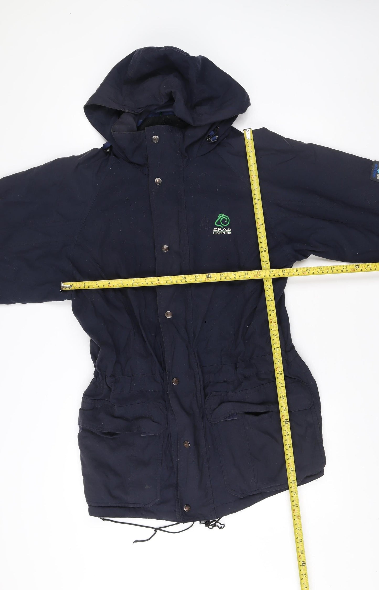 Craghoppers Men’s Blue Parka Jacket M 40in Hooded Outdoor Hiking