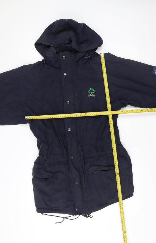 Craghoppers Men’s Blue Parka Jacket M 40in Hooded Outdoor Hiking
